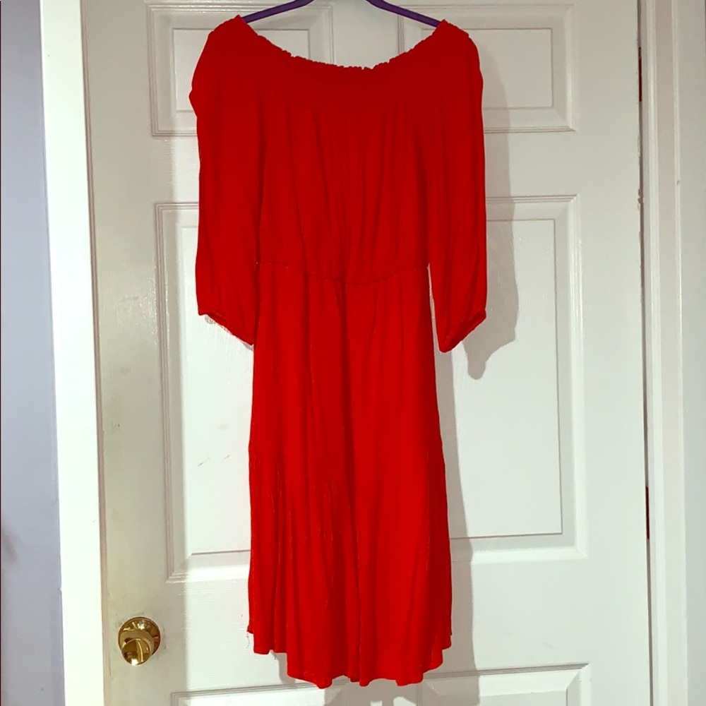 Off the shoulders Hope & Harlow Orange dress